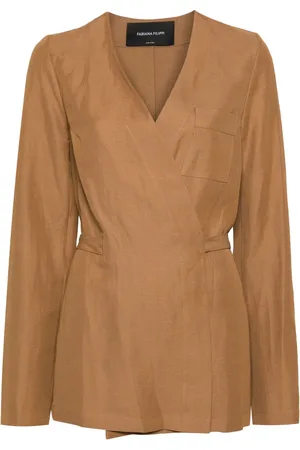 Fabiana Filippi Wraparound tied jacket