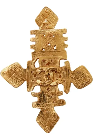 CHANEL 2004 CC cross brooch
