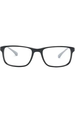 Emporio Armani Logo-plaque rectangle-frame glasses