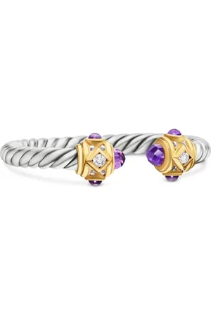 David Yurman 18kt yellow gold and sterling Renaissance amethyst and diamond ring (2.3mm)