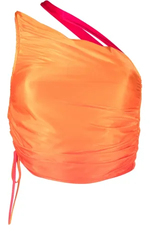 ANDREADAMO Gradient-effect one-shoulder top