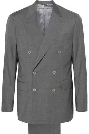 CANALI Double-breasted wool suit