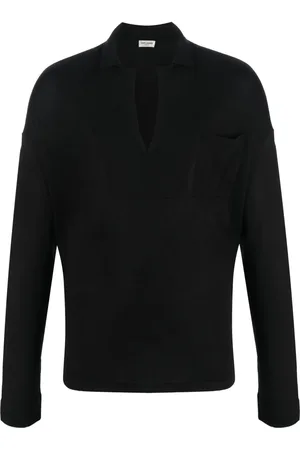 Saint Laurent V-neck long-sleeve sweatshirt