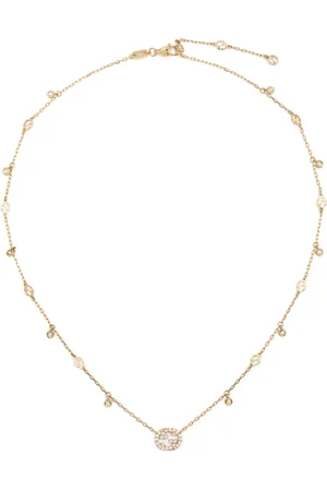 Gucci 18kt yellow Interlocking G diamond necklace