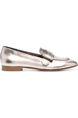 ROBERTO DEL CARLO Patent-finish calf-leather loafers