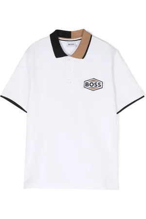 HUGO BOSS Logo-patch polo shirt