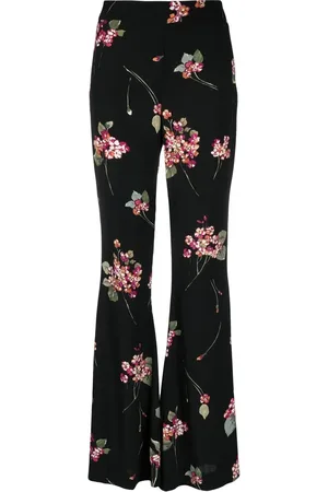 Twin-Set Floral-print wide trousers