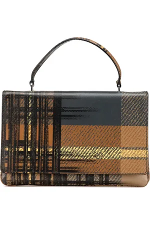 Prada 2010-2024 Saffiano Tartan Print Top Handle Bag handbag