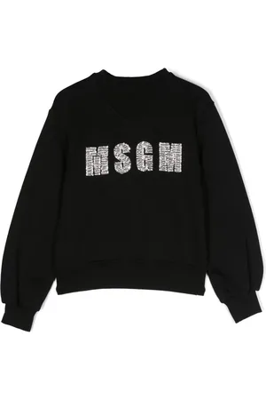 Msgm Cotton bead-embellished sweatshirt