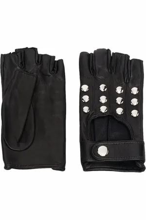 Manokhi Silver-studded leather gloves