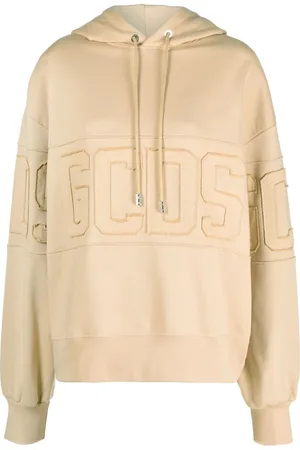 GCDS Logo-motif cotton hoodie