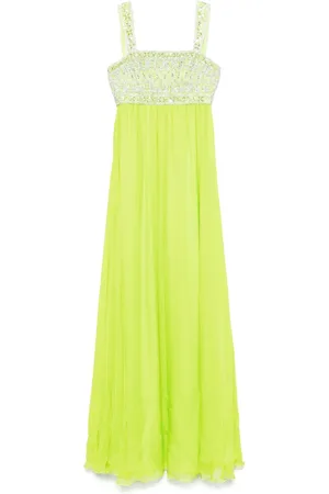 Dina Melwani Crystal-embellished maxi dress