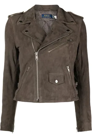 Ralph Lauren Asymmetric zip-fastening biker jacket