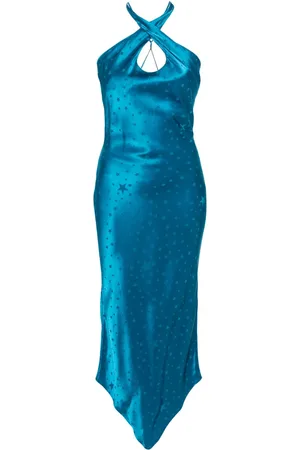 AMEN Patterned-jacquard maxi dress