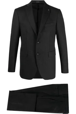 TAGLIATORE Brooch-detail single-breasted suit