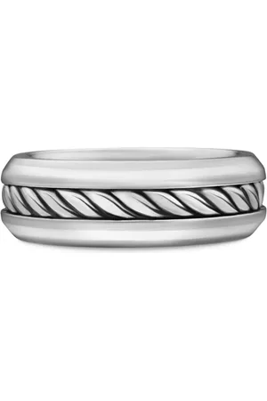 David Yurman Sterling Cable Inset band ring (8mm)