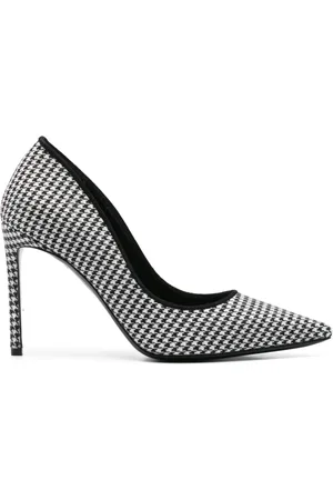 GINISSIMA 85mm houndstooth pumps