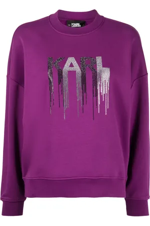 Karl Lagerfeld Rhinestone-embelished crew-neck sweatshirt