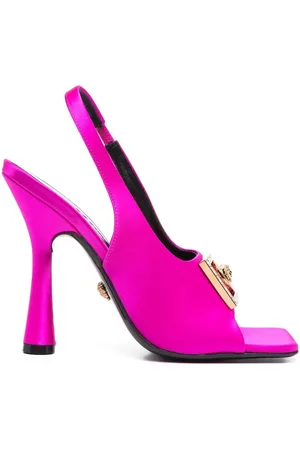 VERSACE Medusa-plaque slingback sandals
