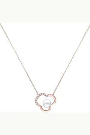 Tasaki 18kt rose gold Chants Akoya pearl and diamond necklace