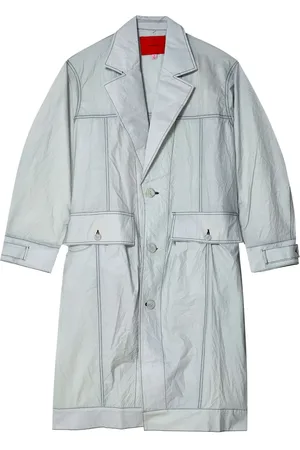 ECKHAUS LATTA Crinkled single-breasted trenchcoat