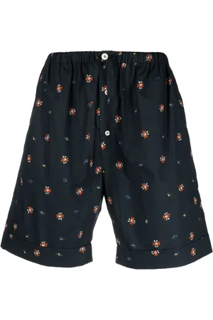 NICK FOUQUET Graphic-print drawstring shorts