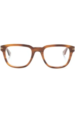 Montblanc Logo-engraved rectangle-frame glasses