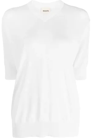 Khaite Fine-knit V-neck sweatshirt