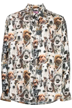 MARTINE ROSE Pet-print short-sleeved shirt