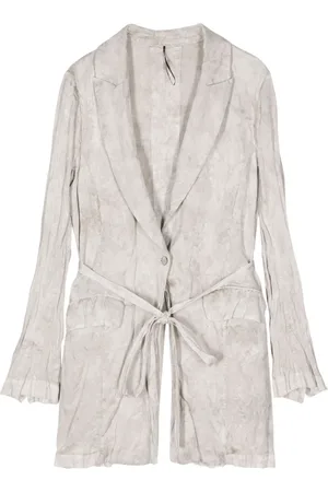 MASNADA Belted distressed coat