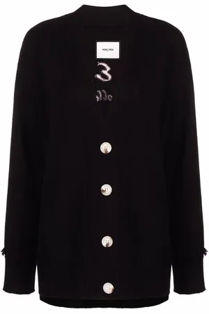 MAX & MOI Intarsia-motif cardigan