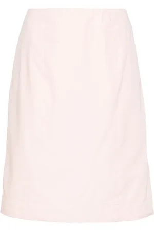 CHANEL 1990s slub-texture midi skirt
