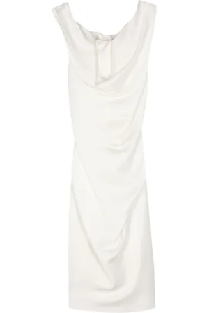 Vivienne Westwood 2010s crepe draped midi dress