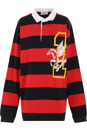 Vaquera Striped long-sleeve polo shirt