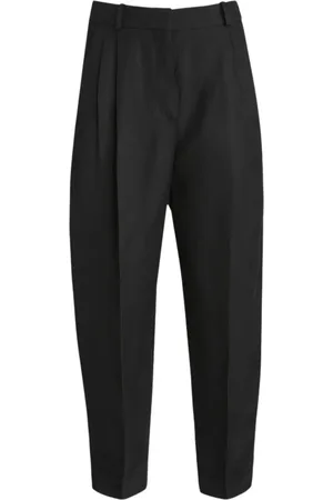 Stella McCartney Pressed-crease tapered trousers