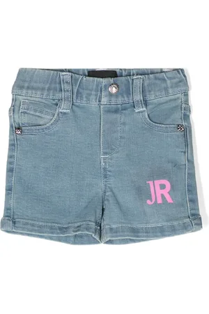 John Richmond Logo-print denim shorts