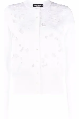 Dolce & Gabbana Floral-embroidery openwork cardigan
