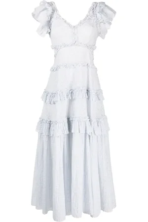 Needle & Thread Broderie-anglaise organic cotton maxi dress
