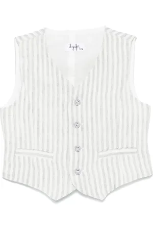 Il gufo Striped linen waistcoat