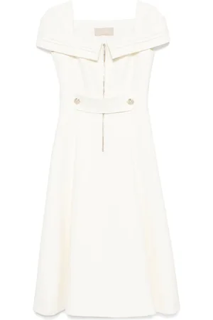 Elie saab Square-neck midi dress
