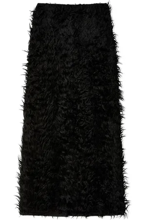 Maison Margiela Brushed-finish maxi skirt