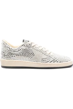Golden Goose Ball Star rhinestone -embellished suede sneakers