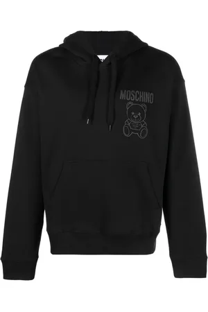 Moschino Teddy-print cotton hoodie