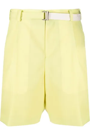 SACAI Belted-waist bermuda shorts