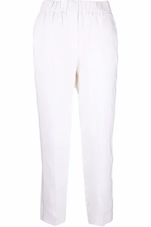 PESERICO SIGN Cropped linen trousers