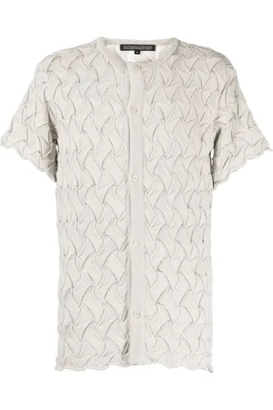 robyn lynch Wave short-sleeve cotton cardigan