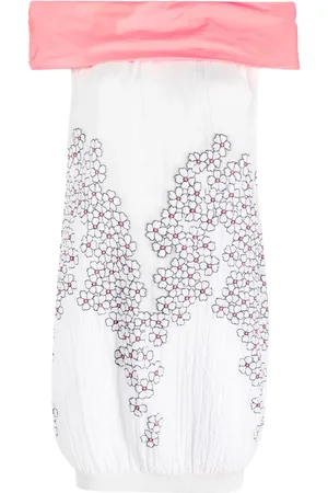 GEMY MAALOUF Off-shoulder floral-print dress