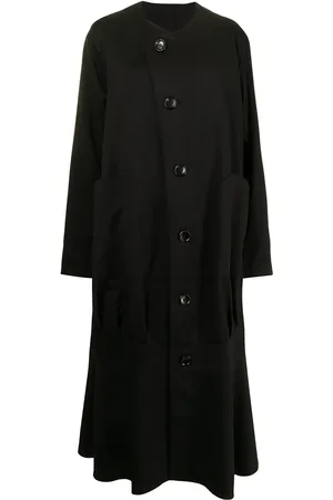 Sulvam Long wool pleat-detail coat