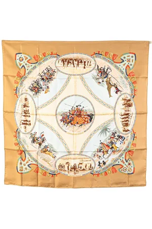 Hermès 20th Century Cavaliers Peuls Silk Scarf scarves