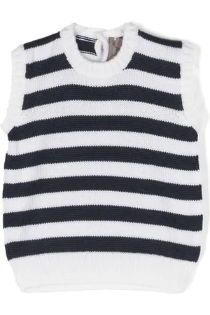 LITTLE BEAR Stripe-pattern knitted vest